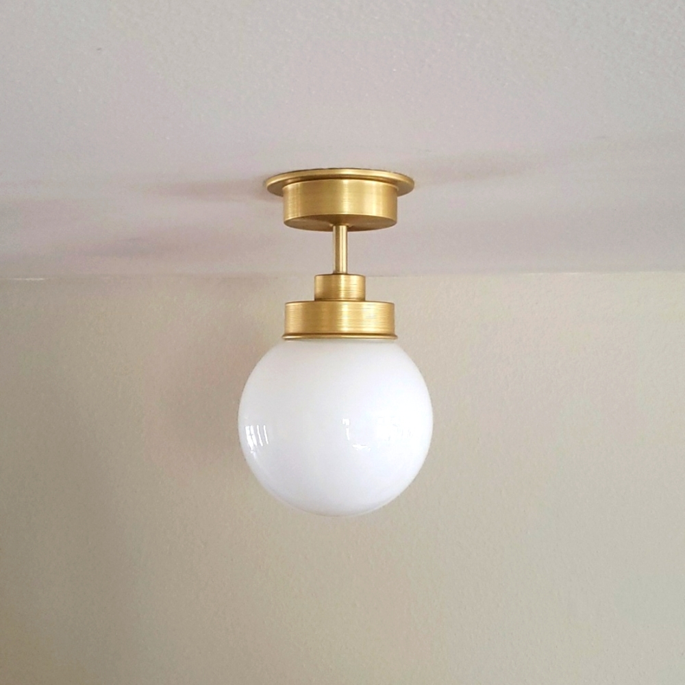 IKEA FRIHULT Gold Ceiling Mount Light Lamp
